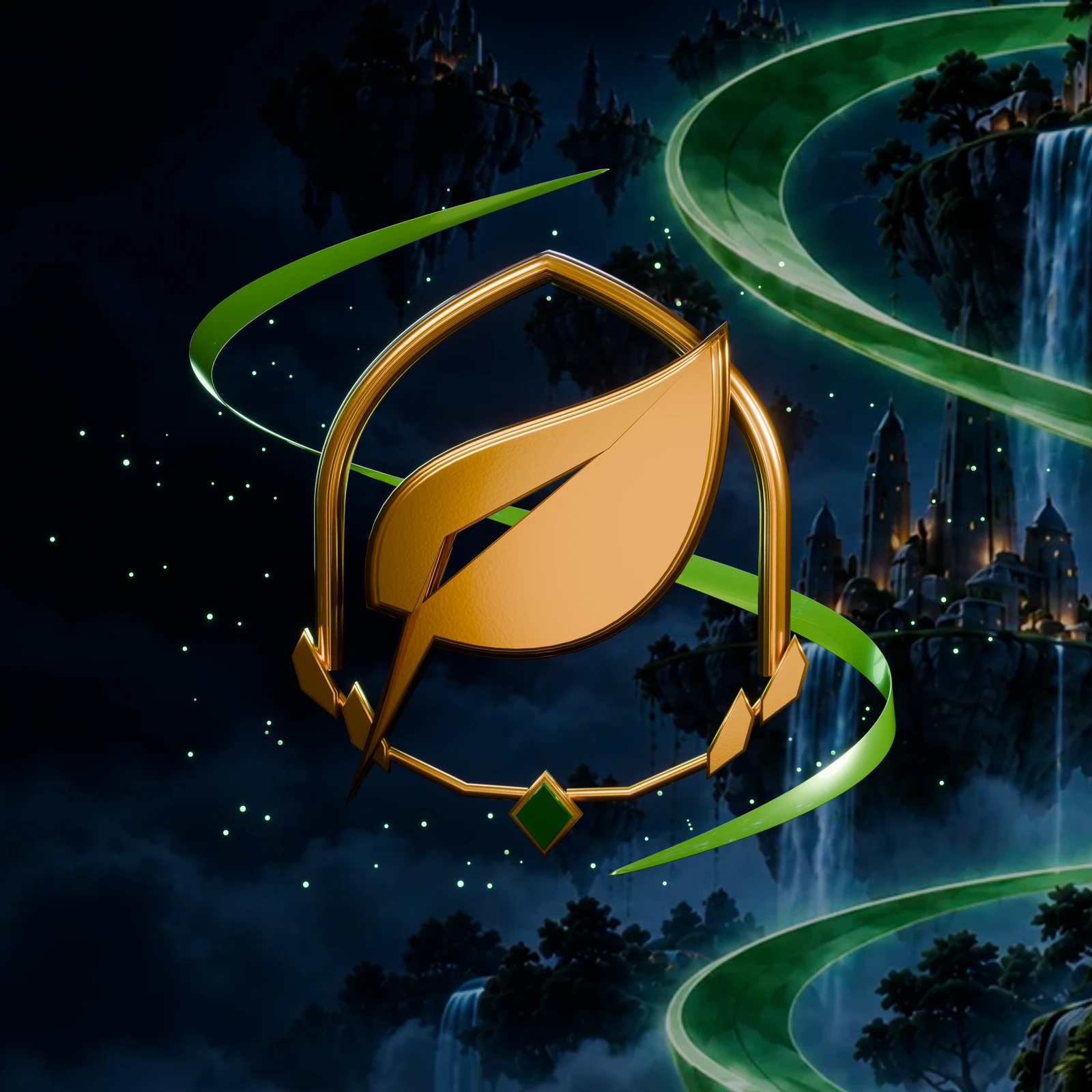 The original Golden Leaf 3D artwork